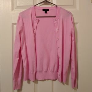 J. Crew pink cardigan sweater